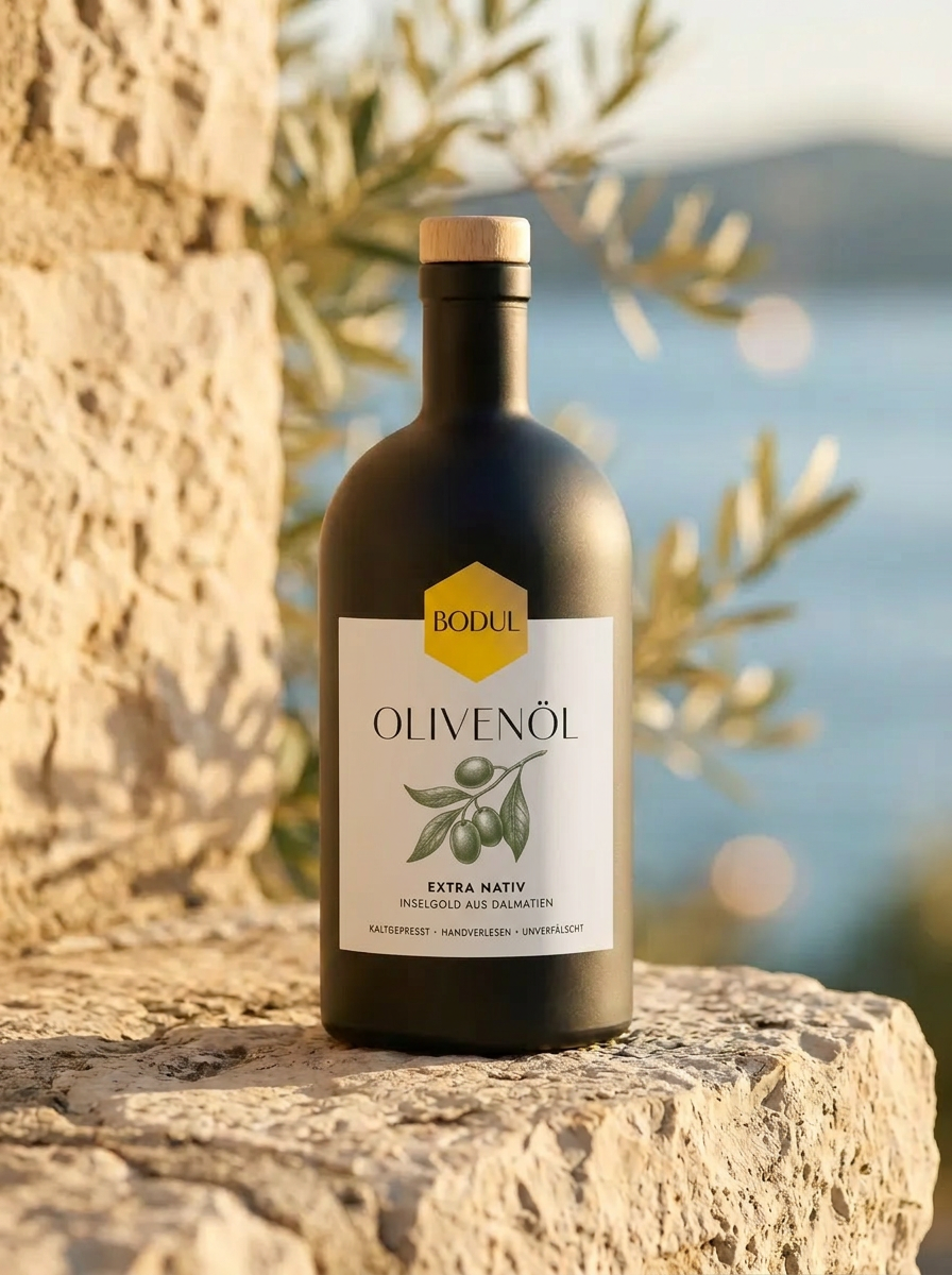Bodul Olivenöl auf Kalkstein